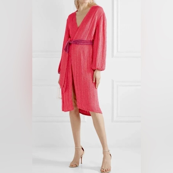 NWT Retrofete Audrey Sequin Dress in hot pink size S - Picture 1 of 8